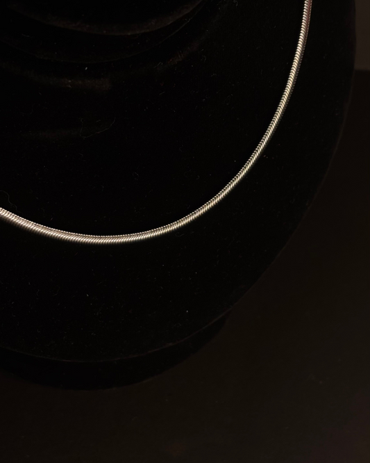 Silver Glide Snake Chain Necklace – Sleek Minimalist Unisex Jewelry