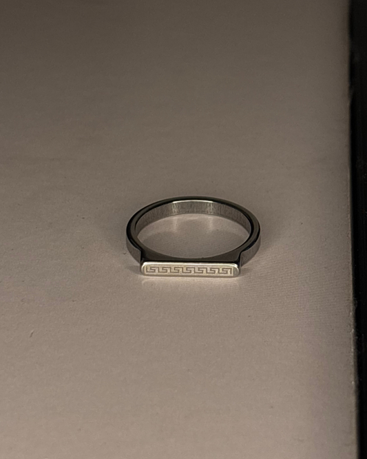 Men’s Greek Key Statement Ring | Iconic Versace-Inspired Design