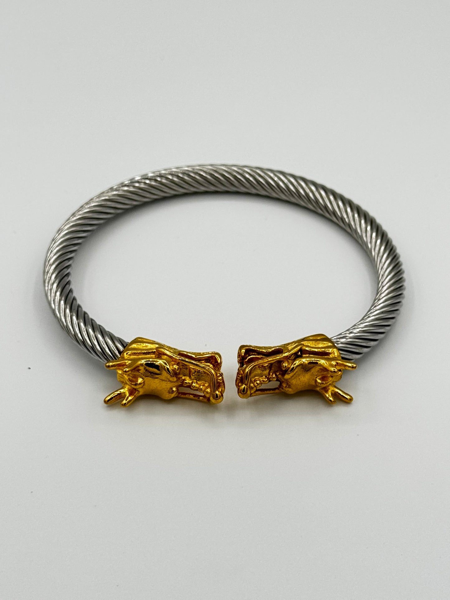 DripZen Dragon Cuff Bracelet ā Silver Power Flow