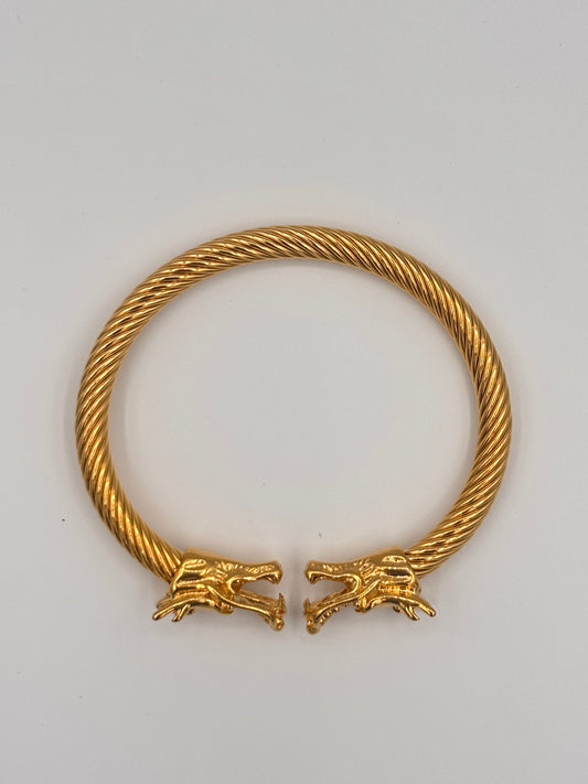 DripZen Dragon Cuff Bracelet β Silver Power Flow