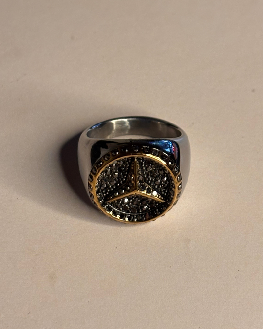 Mercedes Star Stainless Steel Ring – Luxury Minimalist Jewelry