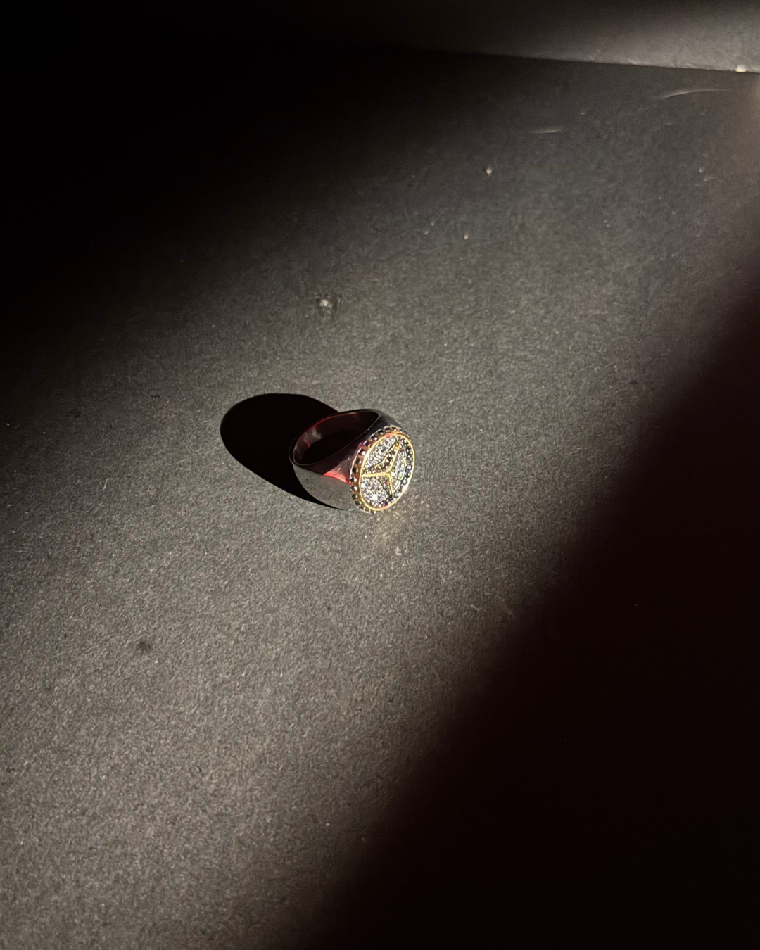 Mercedes Star Stainless Steel Ring – Luxury Minimalist Jewelry