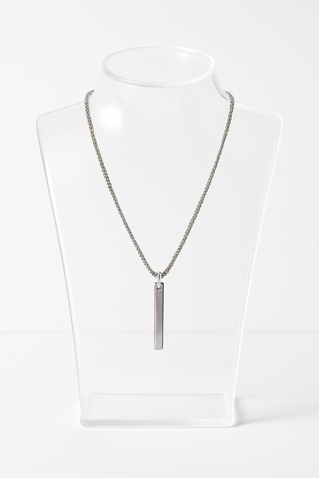 Black Golden 3D Long Strip Pendant Necklace – Unisex Minimalist Hip Hop Jewelry