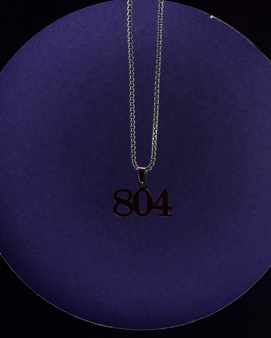 Urban 804 Pendant with Curb Chain Necklace – Minimalist Numerical Statement Jewelry