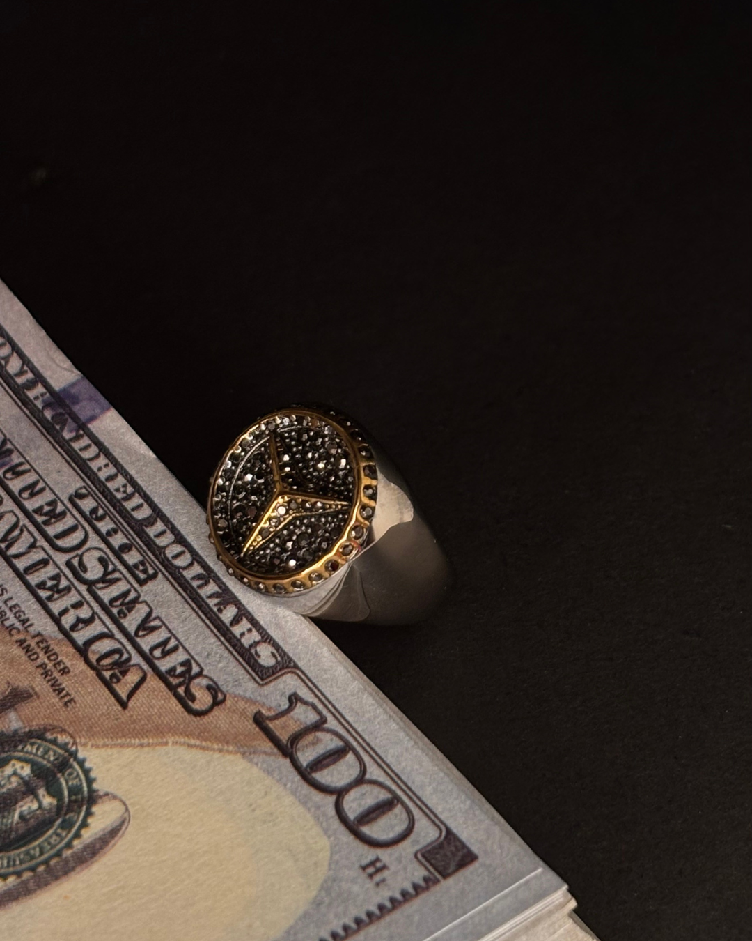 Mercedes Star Stainless Steel Ring – Luxury Minimalist Jewelry