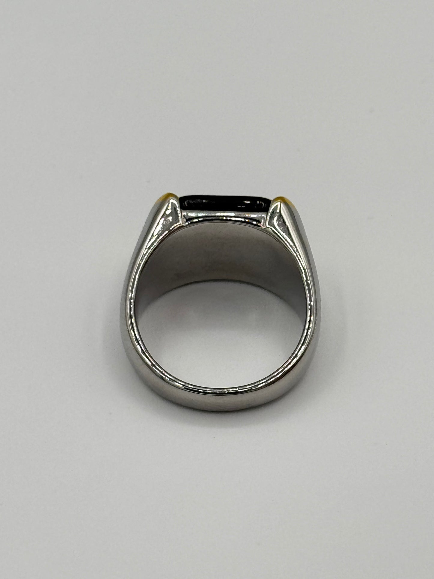 Men’s Royal Stone Ring | Bold Dual-Tone Finish