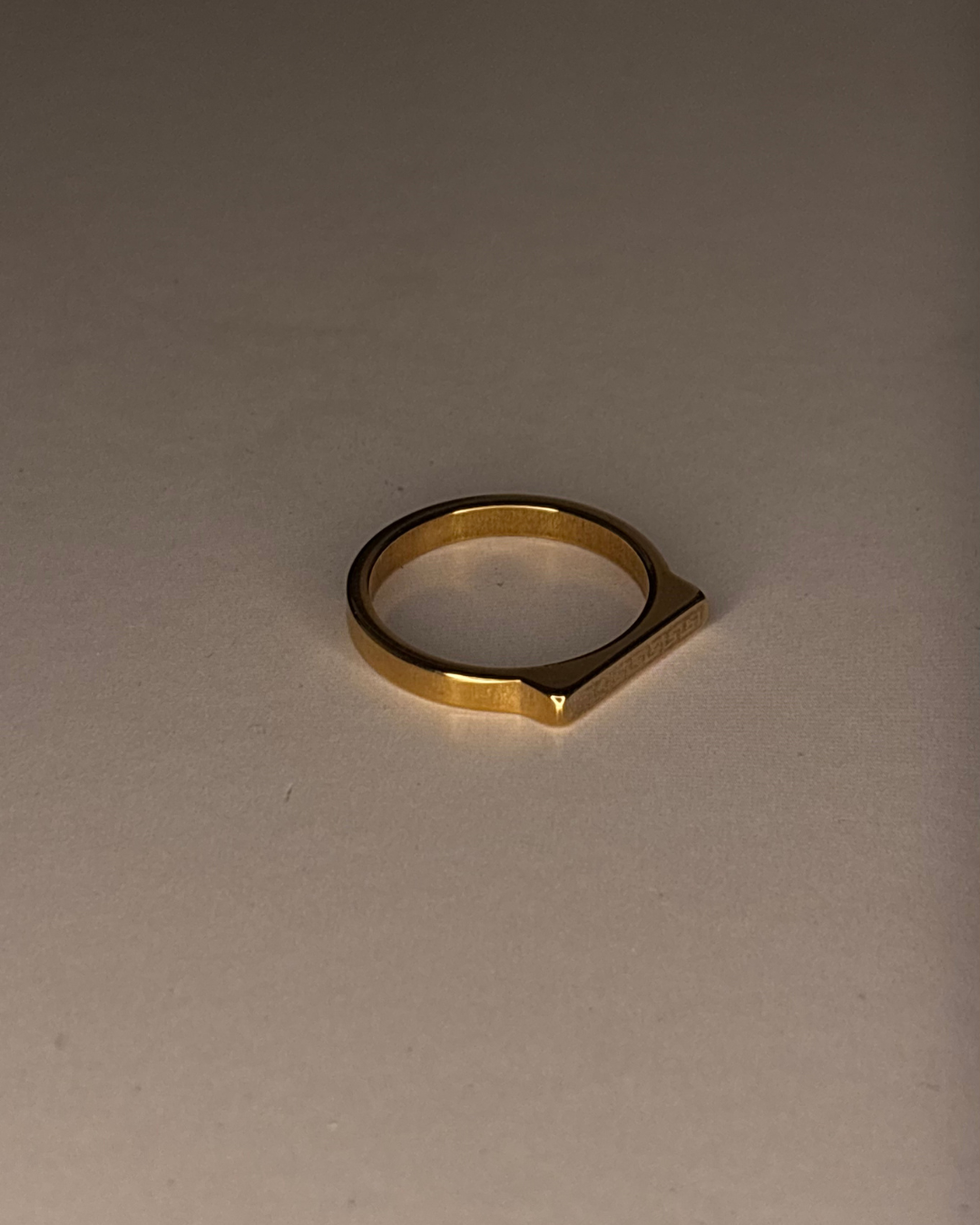 Men’s  Greek Key Statement Ring | Iconic Versace-Inspired Design