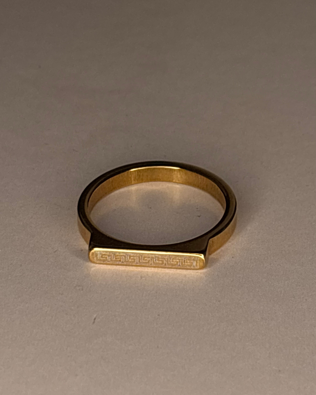 Men’s  Greek Key Statement Ring | Iconic Versace-Inspired Design