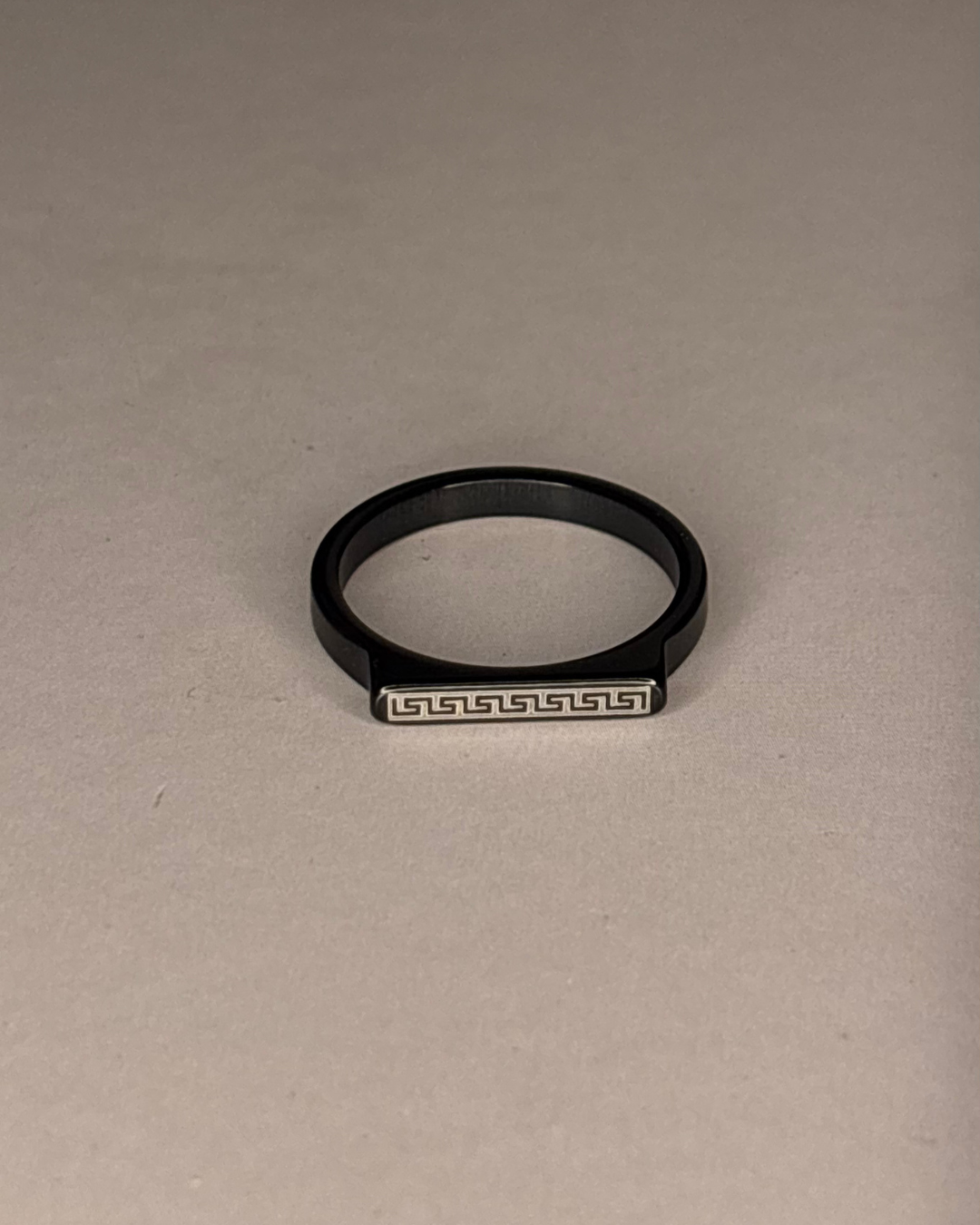 Men’s  Greek Key Statement Ring | Iconic Versace-Inspired Design