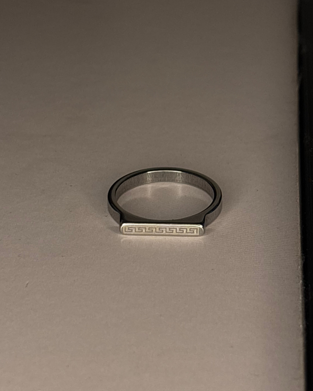 Men’s  Greek Key Statement Ring | Iconic Versace-Inspired Design