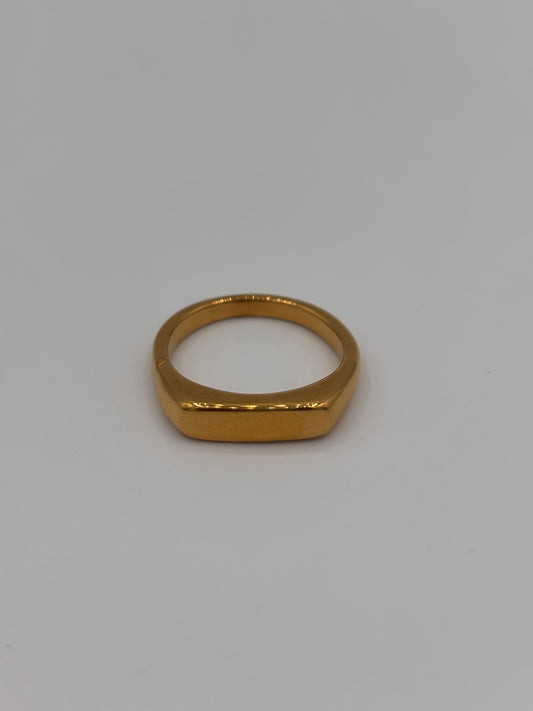 Gold Minimal Signet Ring