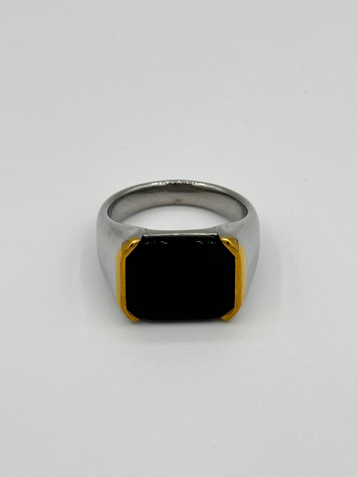 Men’s Royal Stone Ring | Bold Dual-Tone Finish