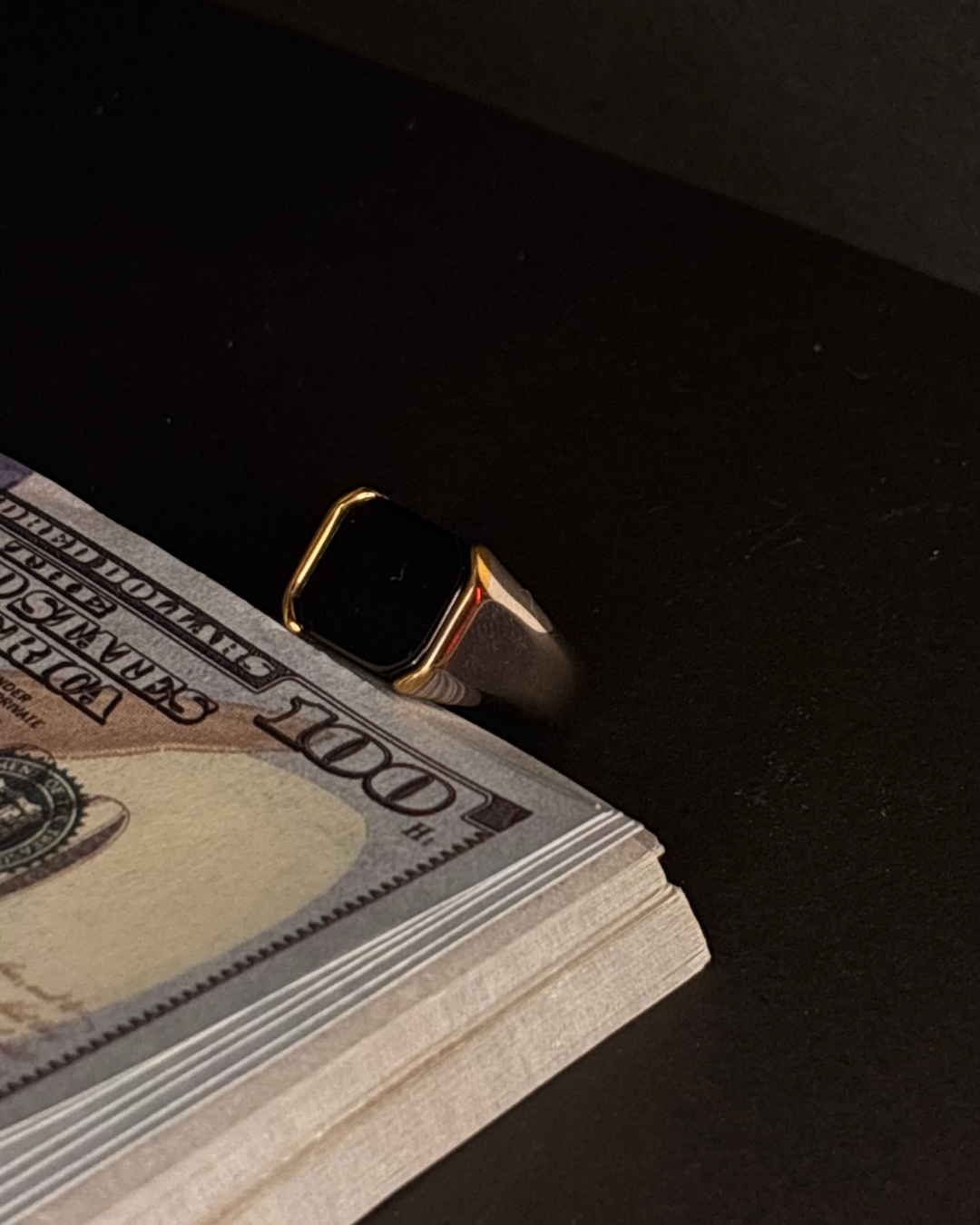 Men’s Royal Stone Ring | Bold Dual-Tone Finish