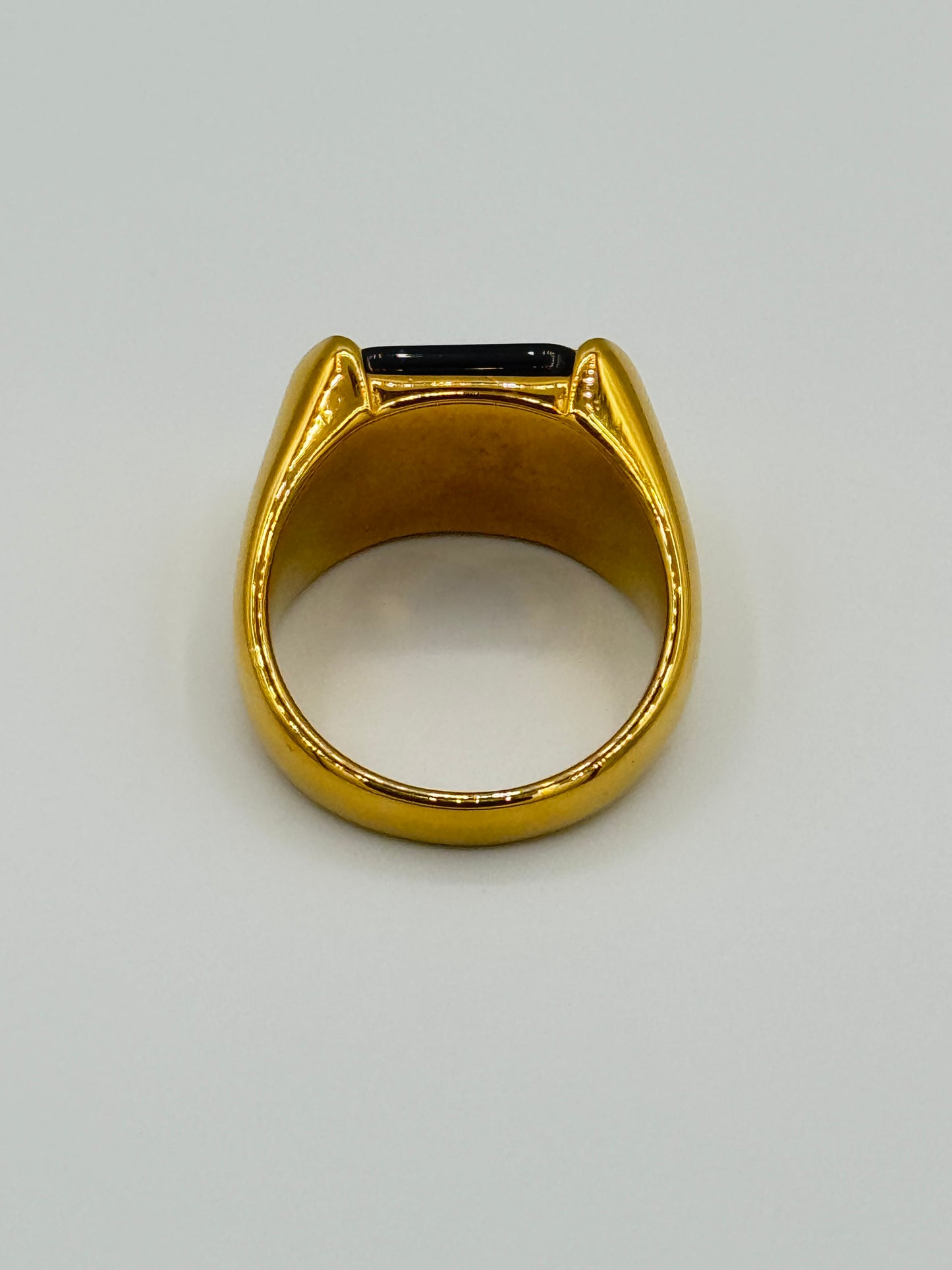Men’s Royal Stone Ring | Bold Dual-Tone Finish