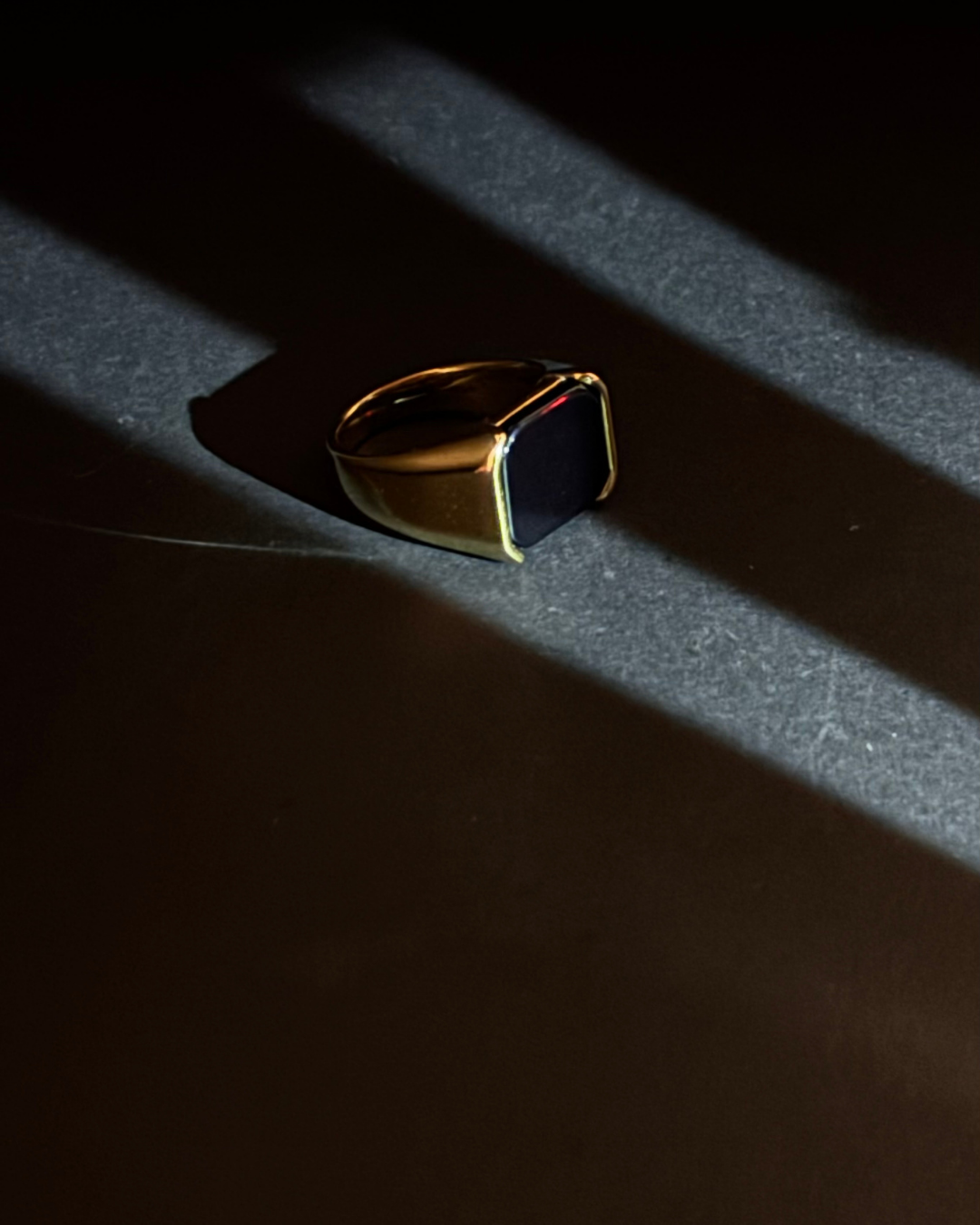 Men’s Royal Stone Ring | Bold Dual-Tone Finish