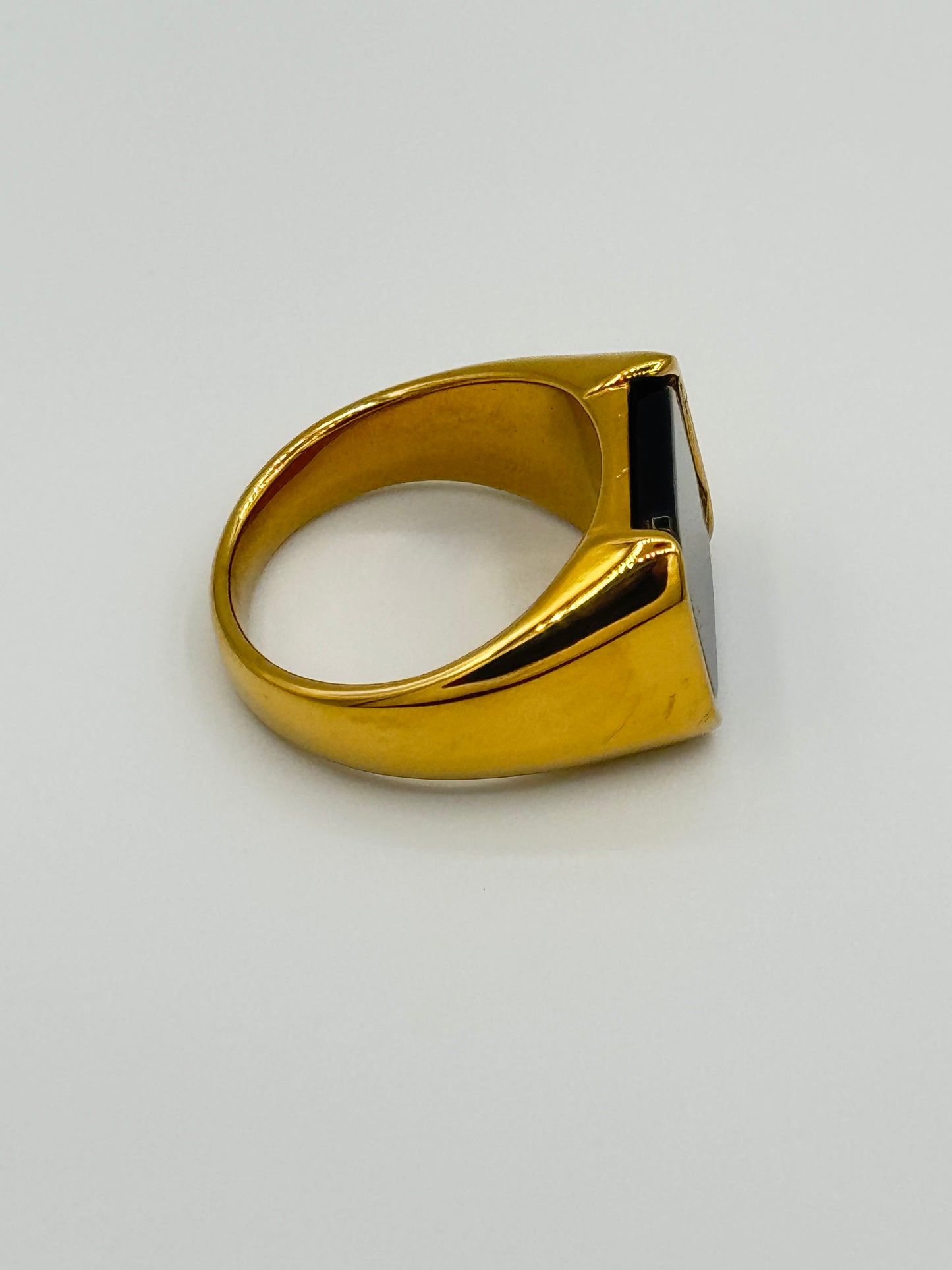 Men’s Royal Stone Ring | Bold Dual-Tone Finish