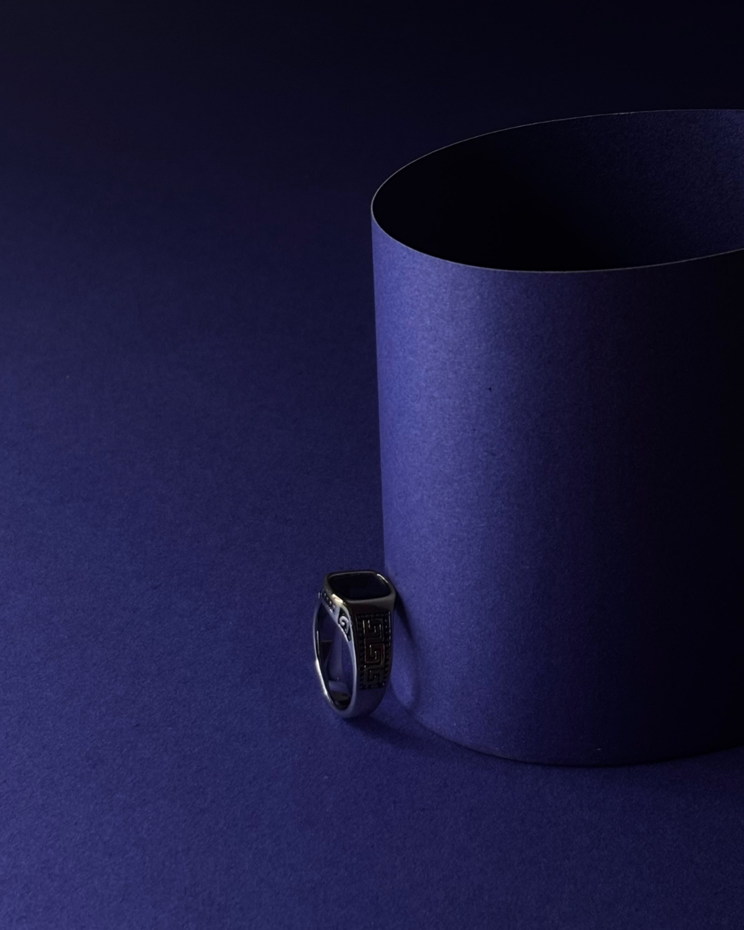 Men's versace regal black onyx ring | Gold & Silver Royal Finish