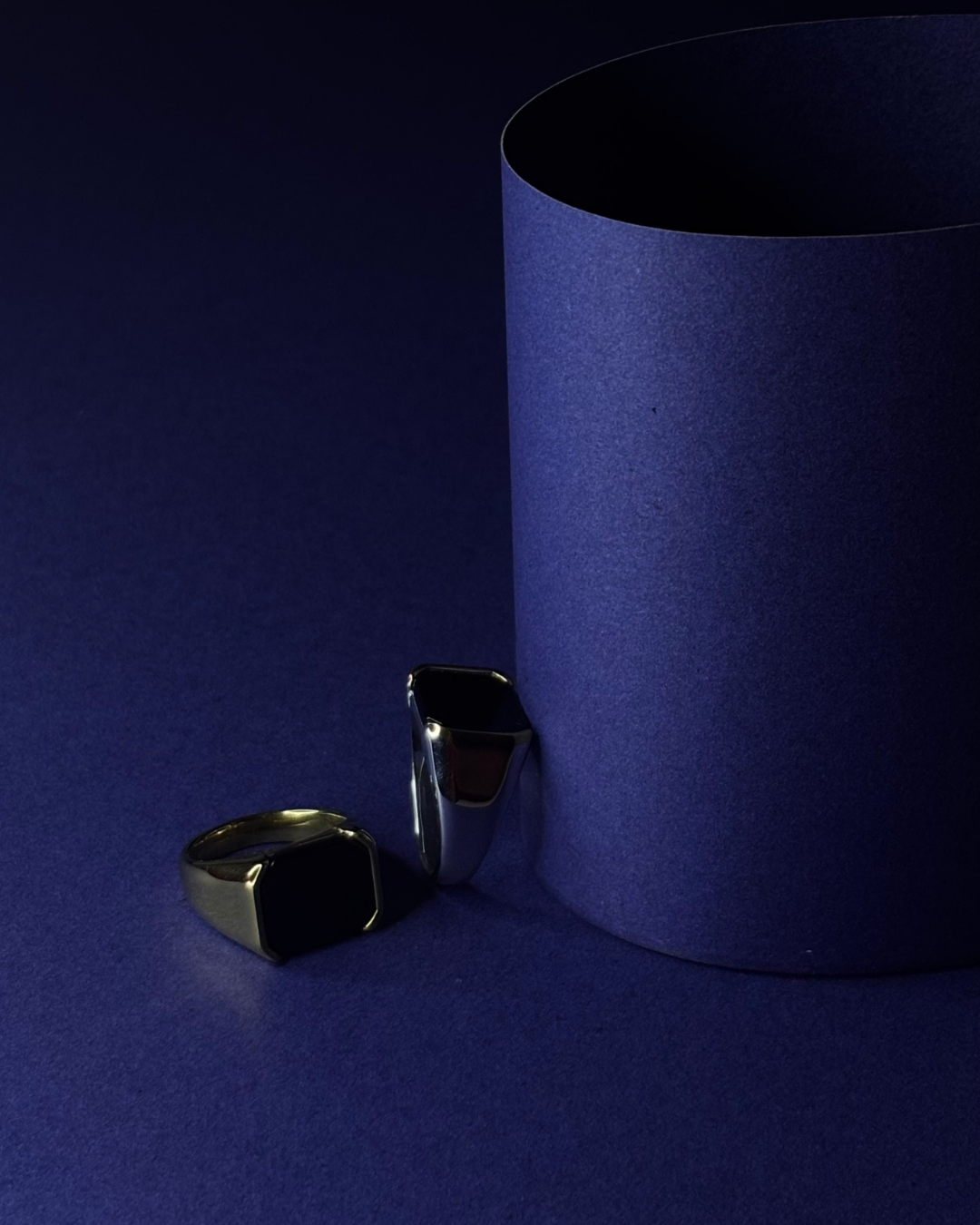 Men’s Royal Stone Ring | Bold Dual-Tone Finish