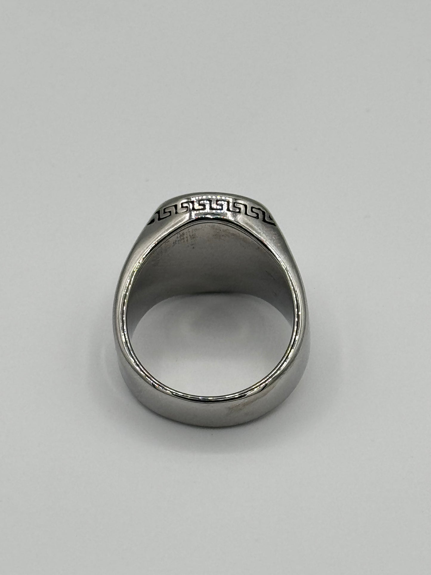 Turquoise Serenity Ring – Polished Silver Minimalist Design