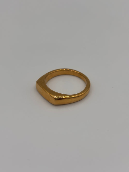 Gold Minimal Signet Ring