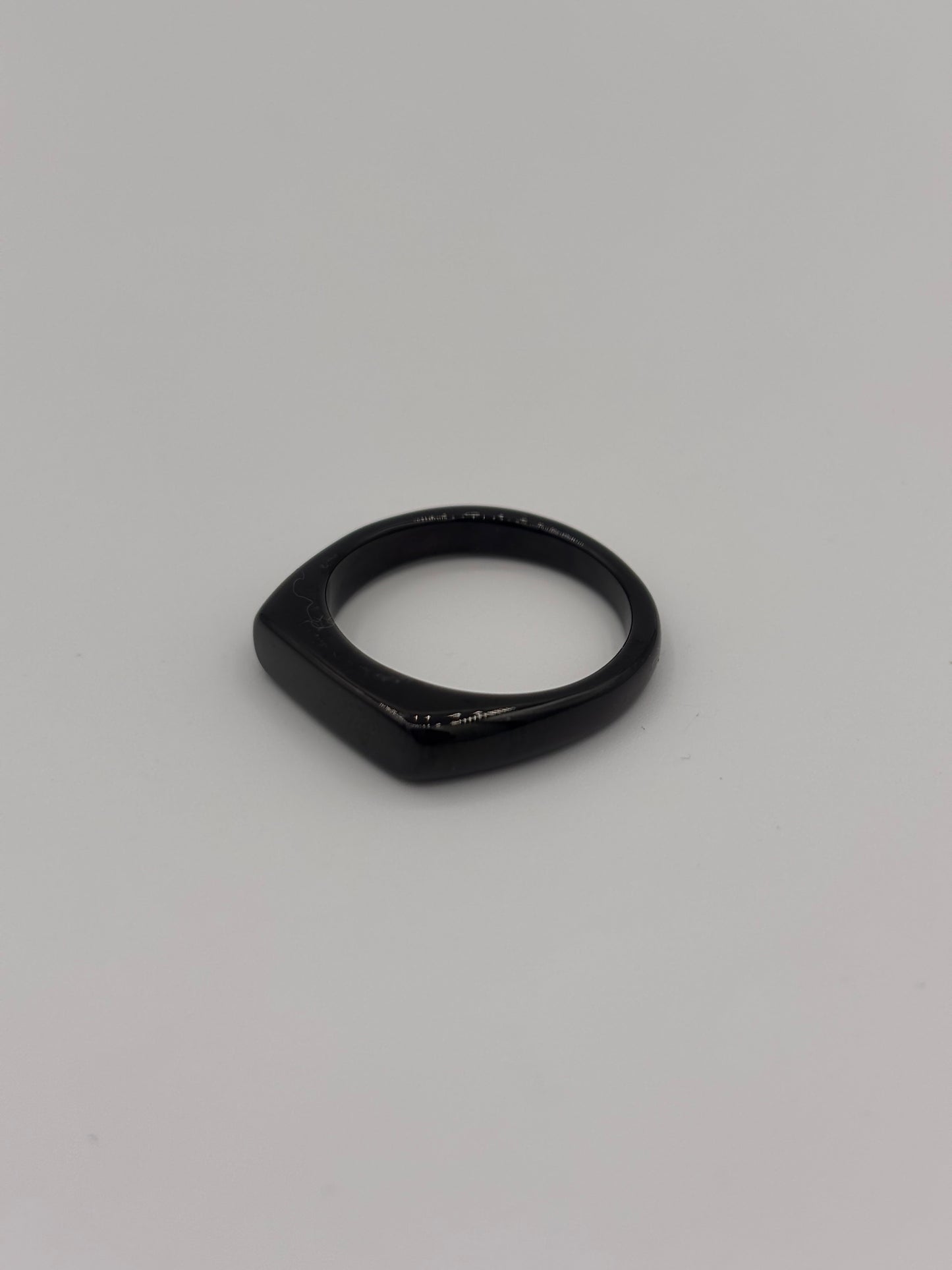 Black Minimal Signet Ring