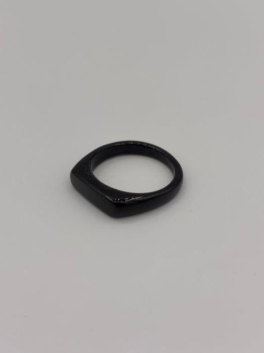 Black Minimal Signet Ring