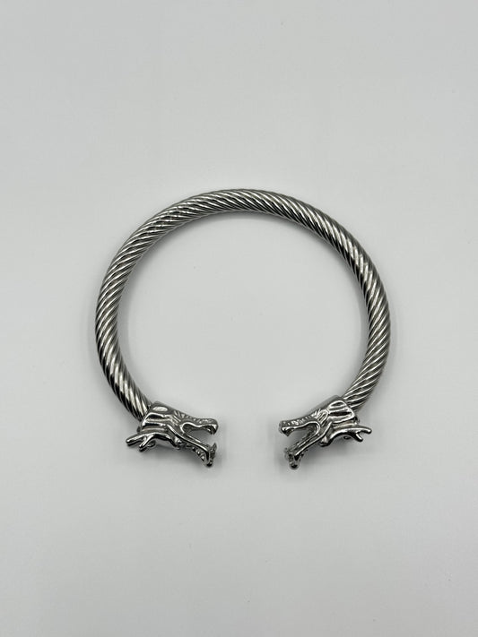DripZen Dragon Cuff Bracelet – Silver Power Flow