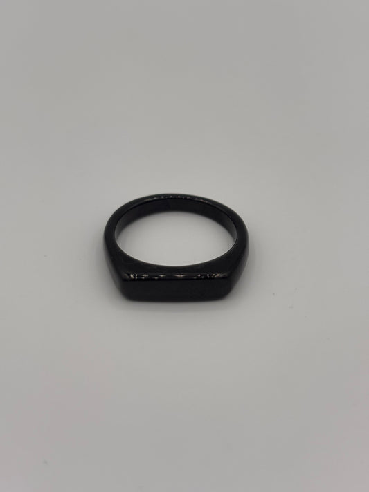 Black Minimal Signet Ring